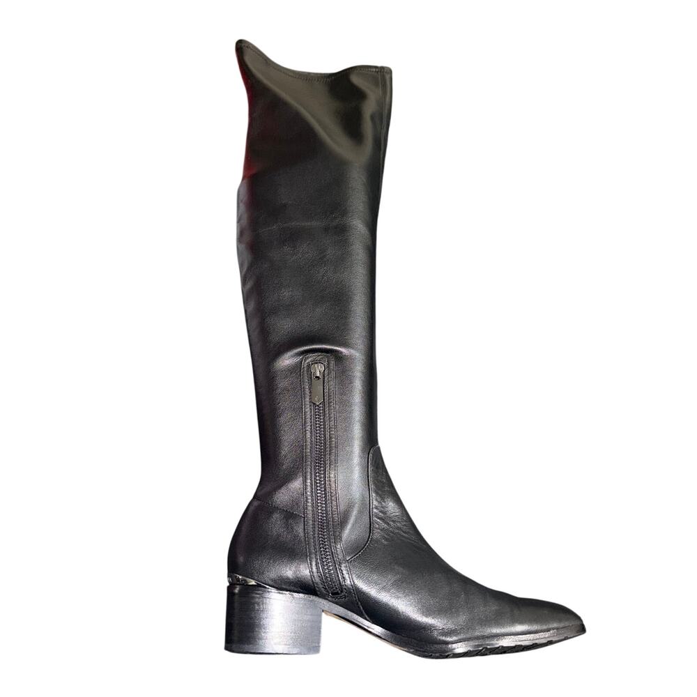 Donald J Pliner DAYLE Women’s 6.5M Black Leather Knee High Boots Pointed Toe - Picture 11 of 16